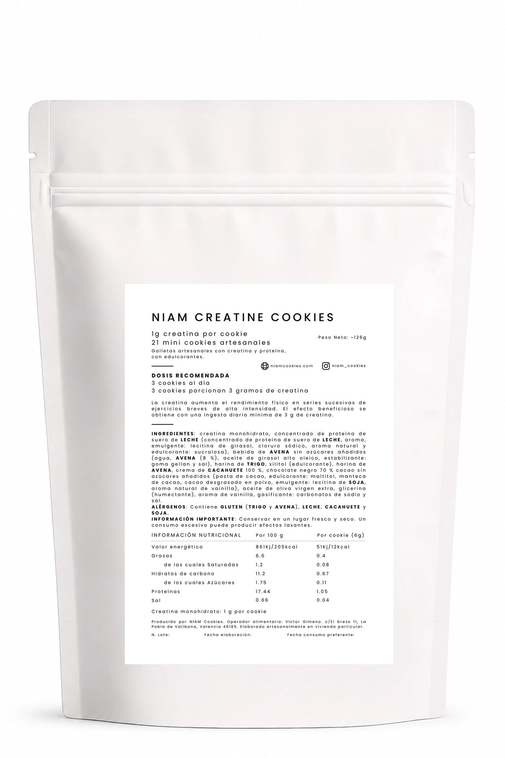 Creatine mini cookies
